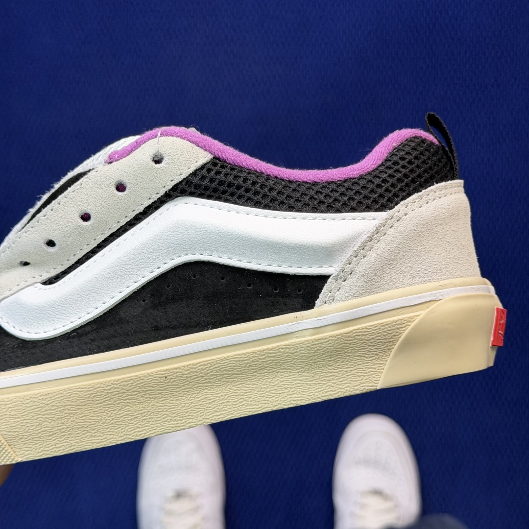 虎扑版！Vans Knu-Skool 低帮 KK12纯原级别外贸订单！万斯经典 硫化翻毛皮板鞋 粗宽立体
