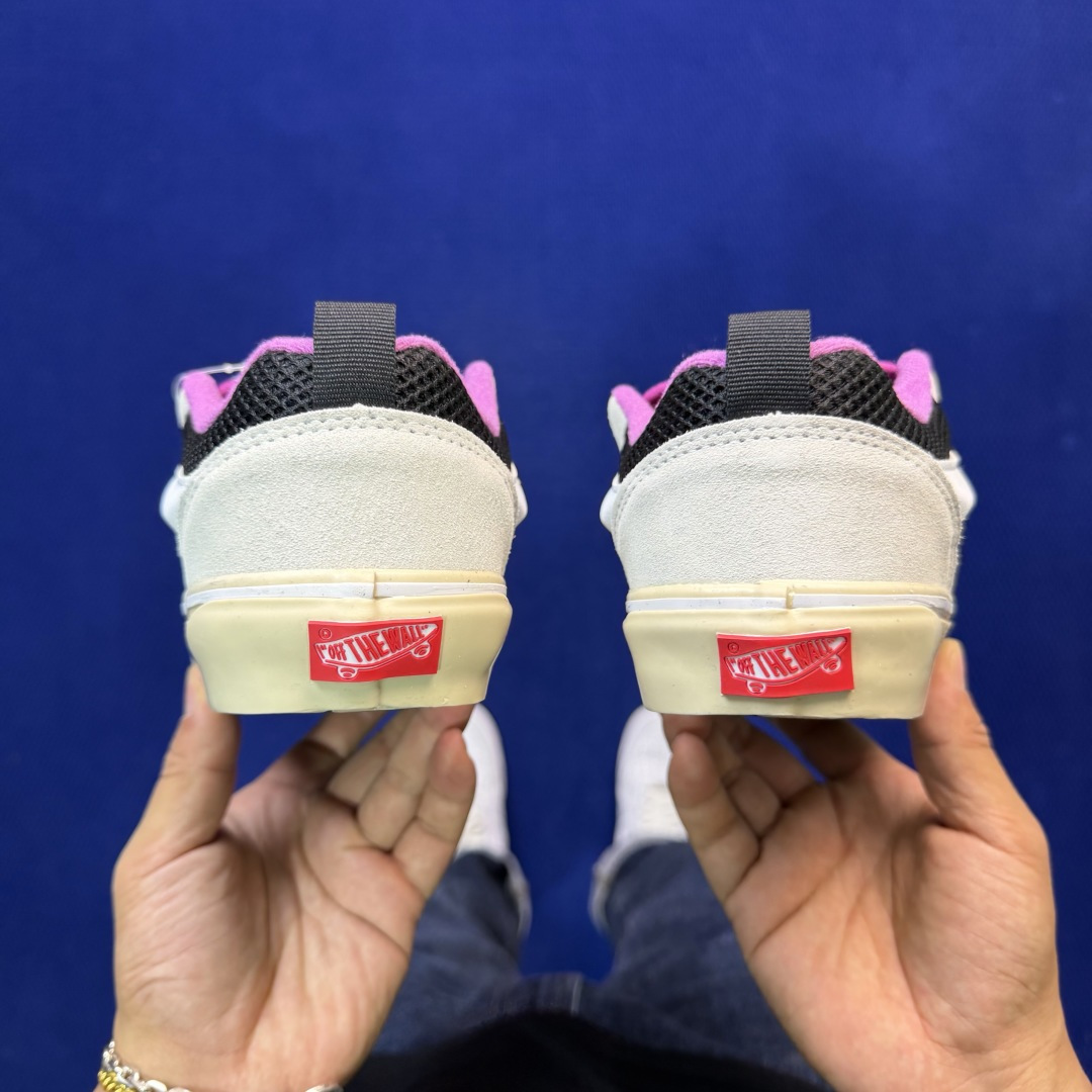 虎扑版！Vans Knu-Skool 低帮 KK12纯原级别外贸订单！万斯经典 硫化翻毛皮板鞋 粗宽立体