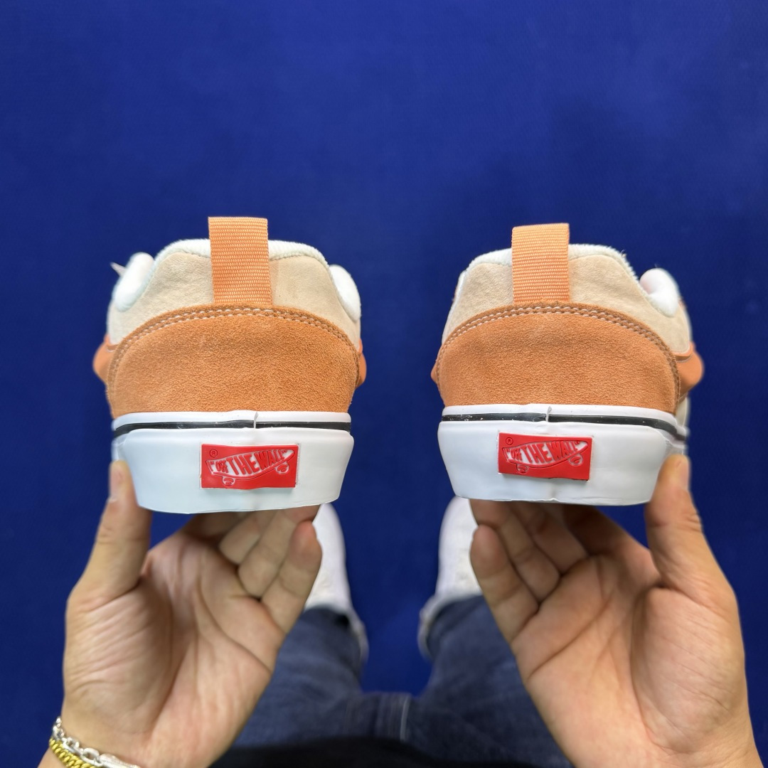 虎扑版！Vans Knu-Skool 低帮 KK18纯原级别外贸订单！万斯经典 硫化帆布板鞋 粗宽立体标