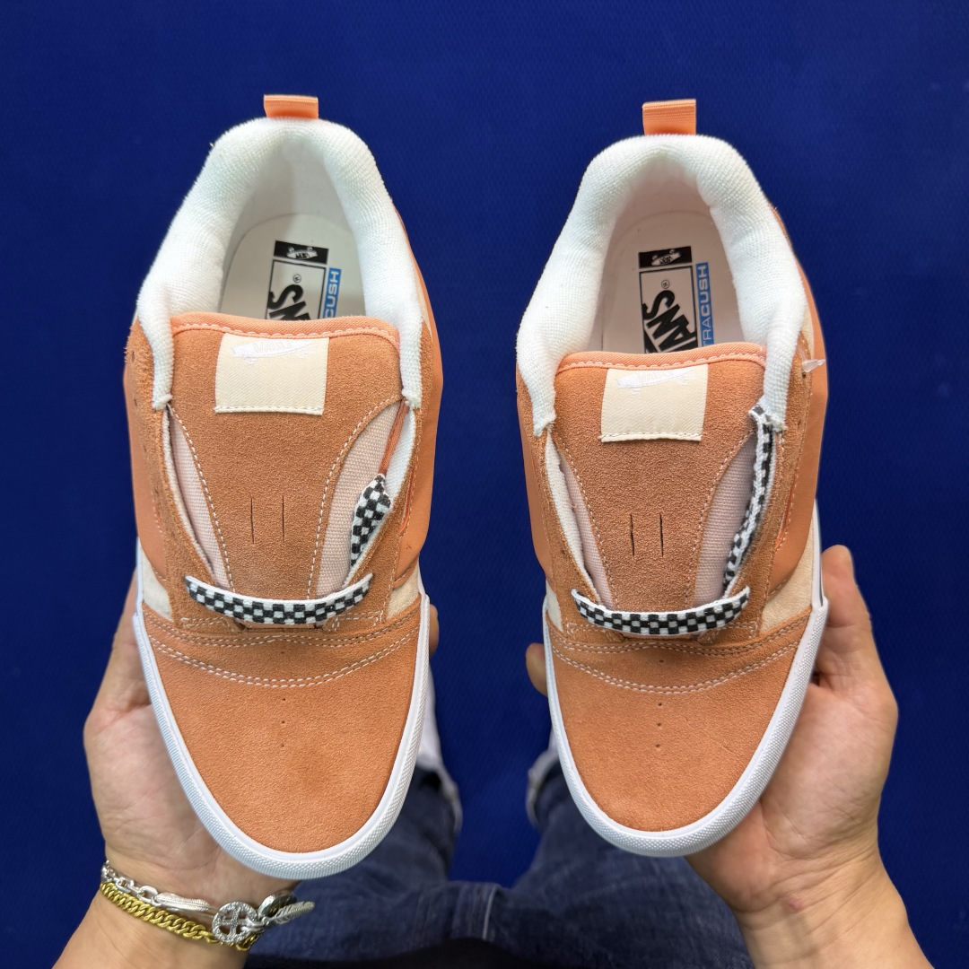 虎扑版！Vans Knu-Skool 低帮 KK18纯原级别外贸订单！万斯经典 硫化帆布板鞋 粗宽立体标