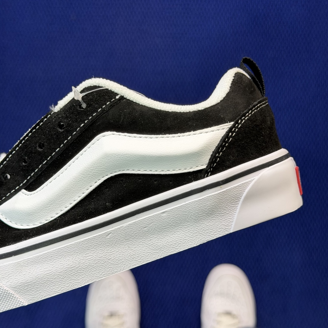 虎扑版！Vans Knu-Skool 低帮 KK07纯原级别外贸订单！万斯经典 硫化帆布板鞋 粗宽立体标