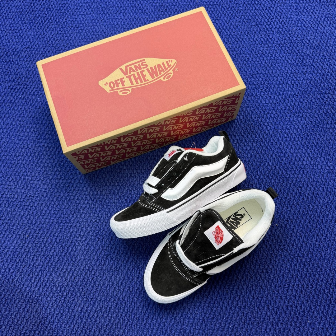 虎扑版！Vans Knu-Skool 低帮 KK07纯原级别外贸订单！万斯经典 硫化帆布板鞋 粗宽立体标