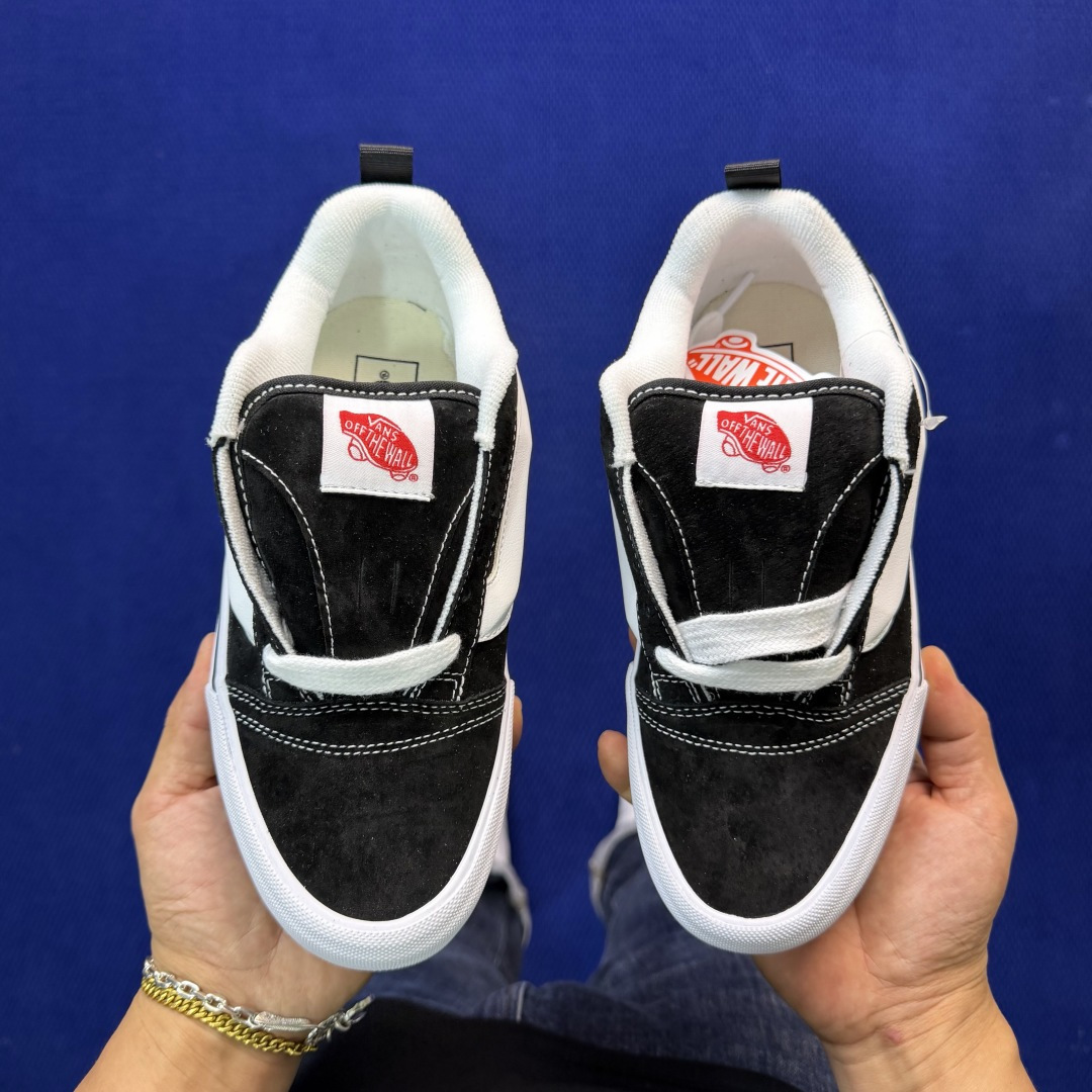 虎扑版！Vans Knu-Skool 低帮 KK07纯原级别外贸订单！万斯经典 硫化帆布板鞋 粗宽立体标