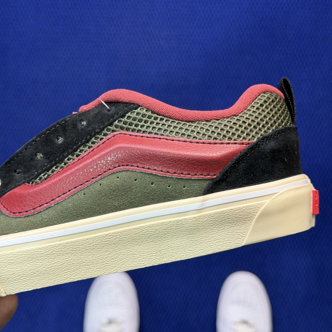 虎扑版！Vans Knu-Skool 低帮 KK13纯原级别外贸订单！万斯经典 硫化翻毛皮板鞋 粗宽立体