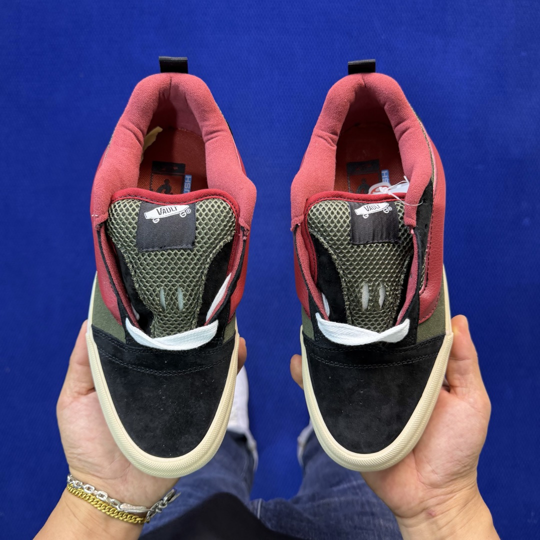 虎扑版！Vans Knu-Skool 低帮 KK13纯原级别外贸订单！万斯经典 硫化翻毛皮板鞋 粗宽立体