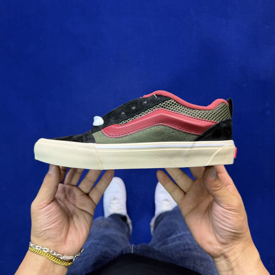 虎扑版！Vans Knu-Skool 低帮 KK13纯原级别外贸订单！万斯经典 硫化翻毛皮板鞋 粗宽立体