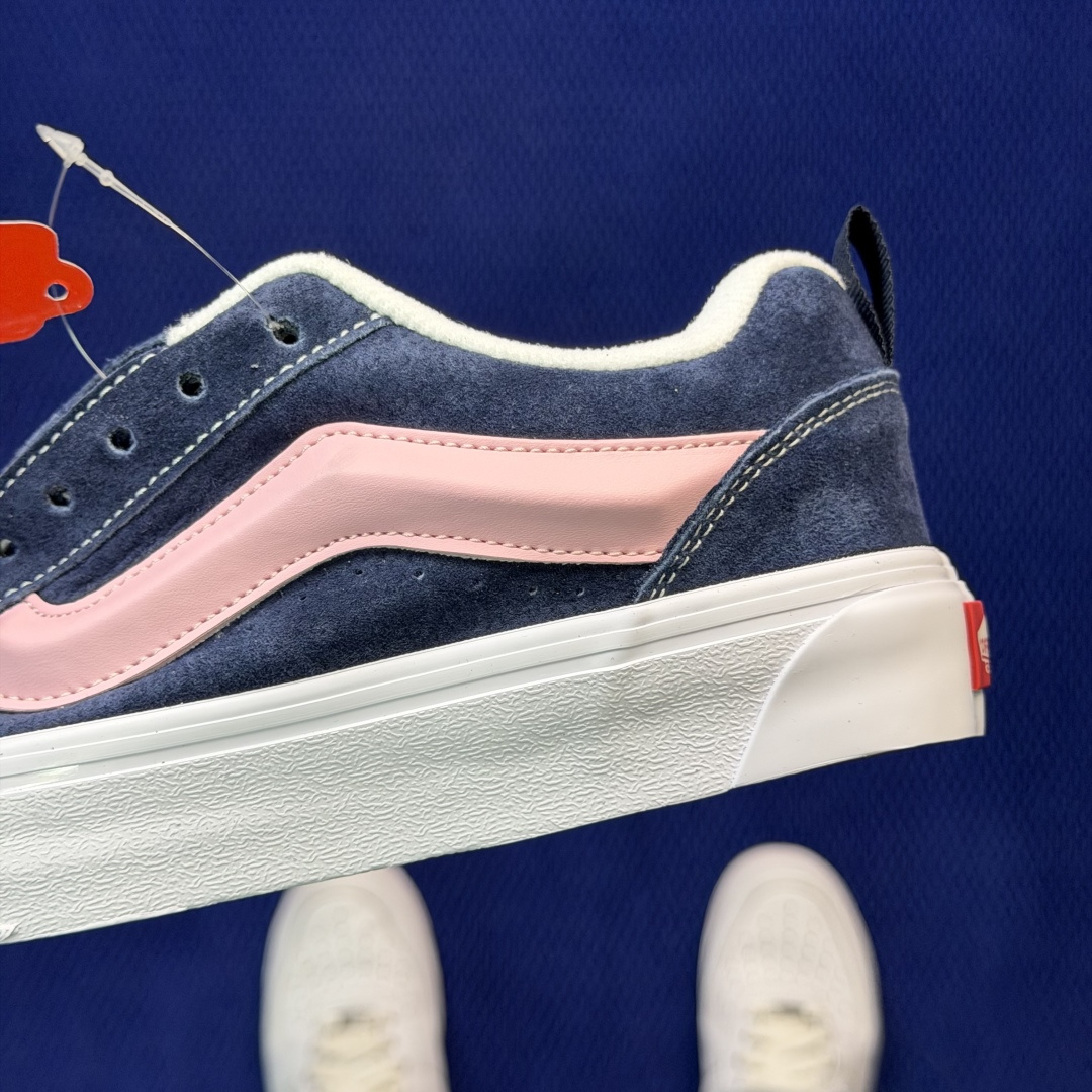 虎扑版！Vans Knu-Skool 低帮 KK40纯原级别外贸订单！万斯经典 硫化翻毛皮板鞋 粗宽立体
