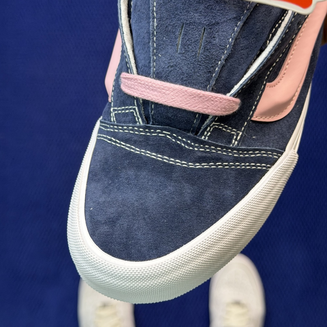 虎扑版！Vans Knu-Skool 低帮 KK40纯原级别外贸订单！万斯经典 硫化翻毛皮板鞋 粗宽立体
