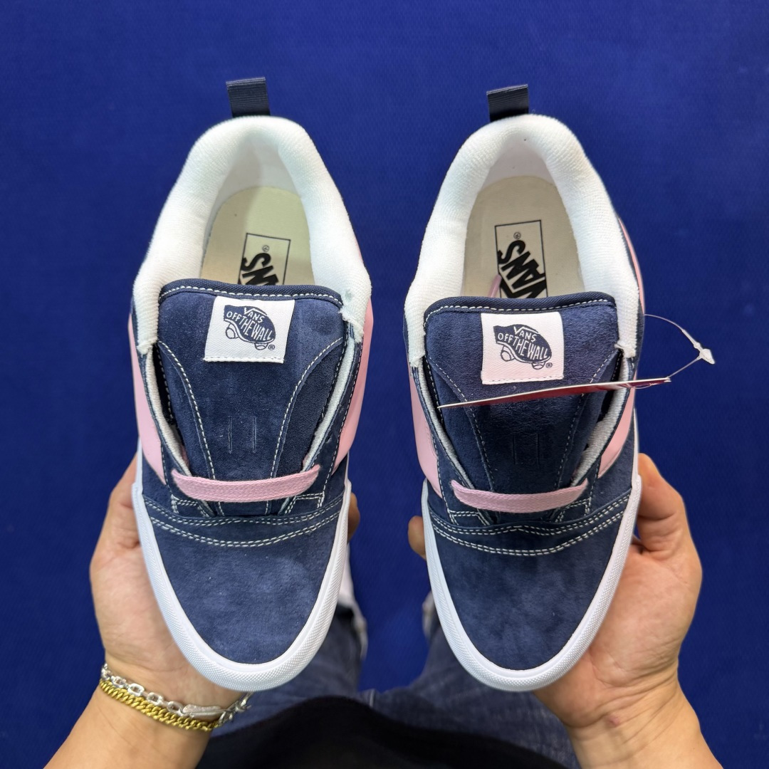 虎扑版！Vans Knu-Skool 低帮 KK40纯原级别外贸订单！万斯经典 硫化翻毛皮板鞋 粗宽立体