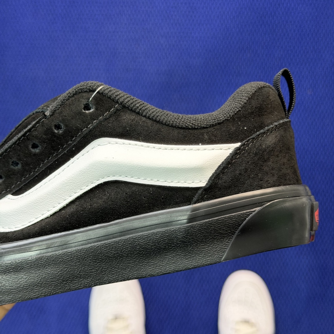 虎扑版！Vans Knu-Skool 低帮 KK10纯原级别外贸订单！万斯经典 硫化翻毛皮板鞋 粗宽立体
