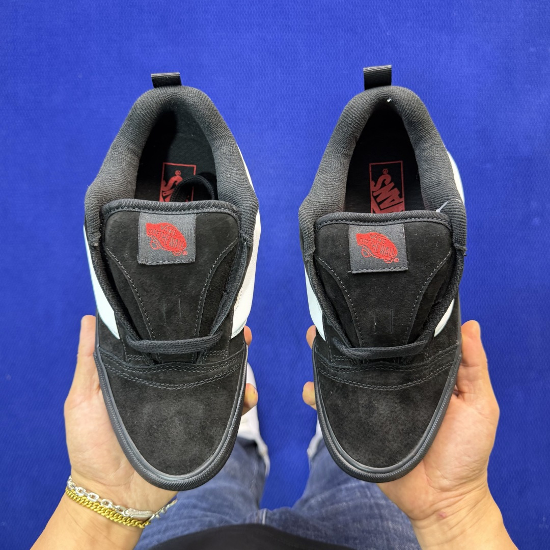 虎扑版！Vans Knu-Skool 低帮 KK10纯原级别外贸订单！万斯经典 硫化翻毛皮板鞋 粗宽立体