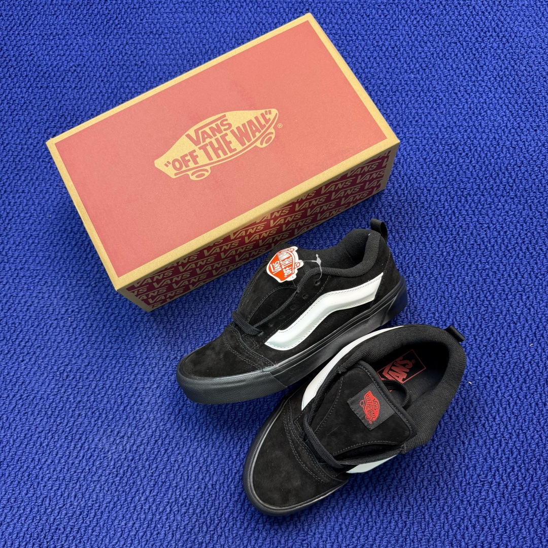 虎扑版！Vans Knu-Skool 低帮 KK10纯原级别外贸订单！万斯经典 硫化翻毛皮板鞋 粗宽立体