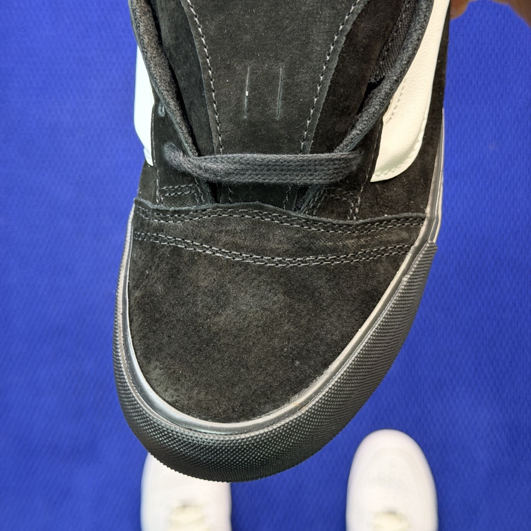 虎扑版！Vans Knu-Skool 低帮 KK10纯原级别外贸订单！万斯经典 硫化翻毛皮板鞋 粗宽立体
