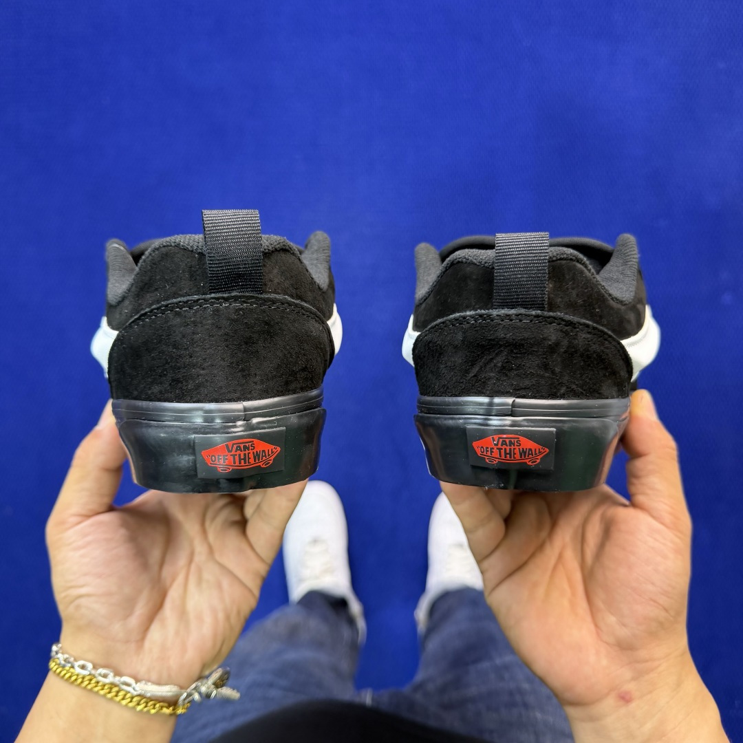虎扑版！Vans Knu-Skool 低帮 KK10纯原级别外贸订单！万斯经典 硫化翻毛皮板鞋 粗宽立体