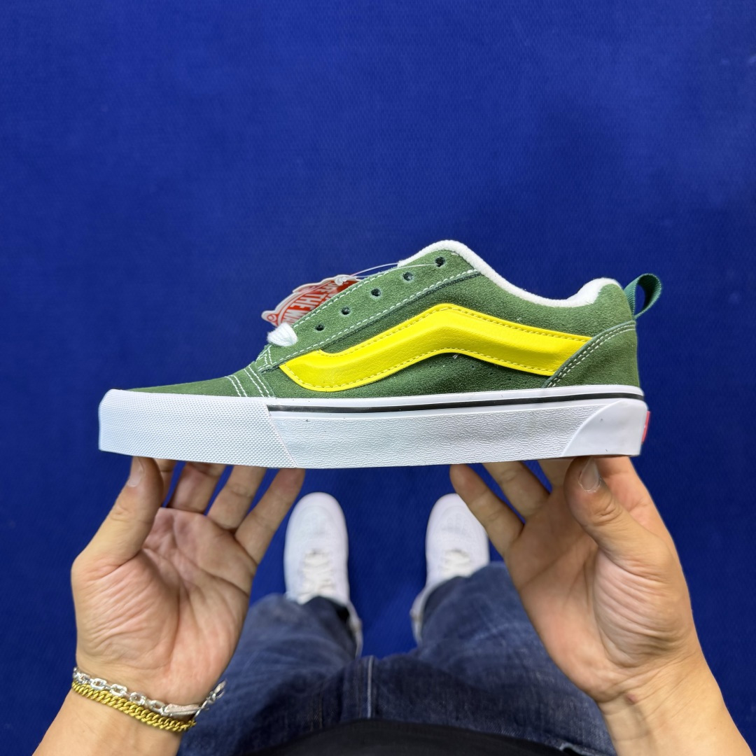 虎扑版！Vans Knu-Skool 低帮 KK15纯原级别外贸订单！万斯经典 硫化翻毛皮板鞋 粗宽立体