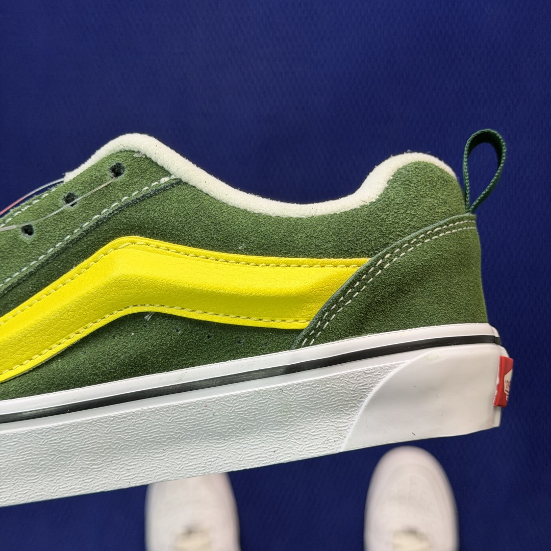 虎扑版！Vans Knu-Skool 低帮 KK15纯原级别外贸订单！万斯经典 硫化翻毛皮板鞋 粗宽立体