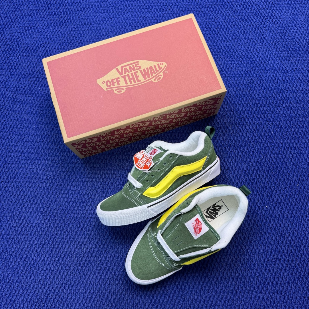 虎扑版！Vans Knu-Skool 低帮 KK15纯原级别外贸订单！万斯经典 硫化翻毛皮板鞋 粗宽立体