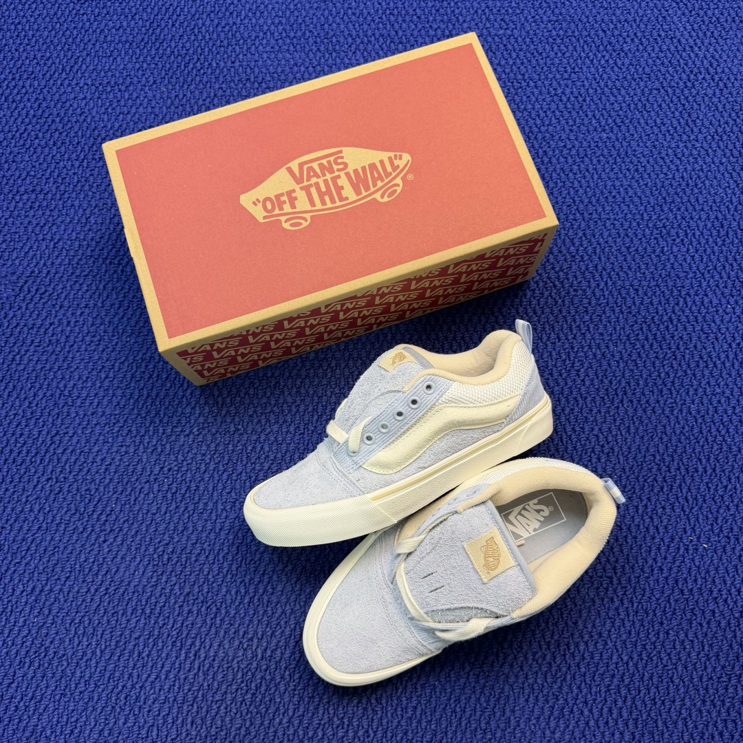 虎扑版！Vans Knu-Skool 低帮 KK11纯原级别外贸订单！万斯经典 硫化翻毛皮板鞋 粗宽立体