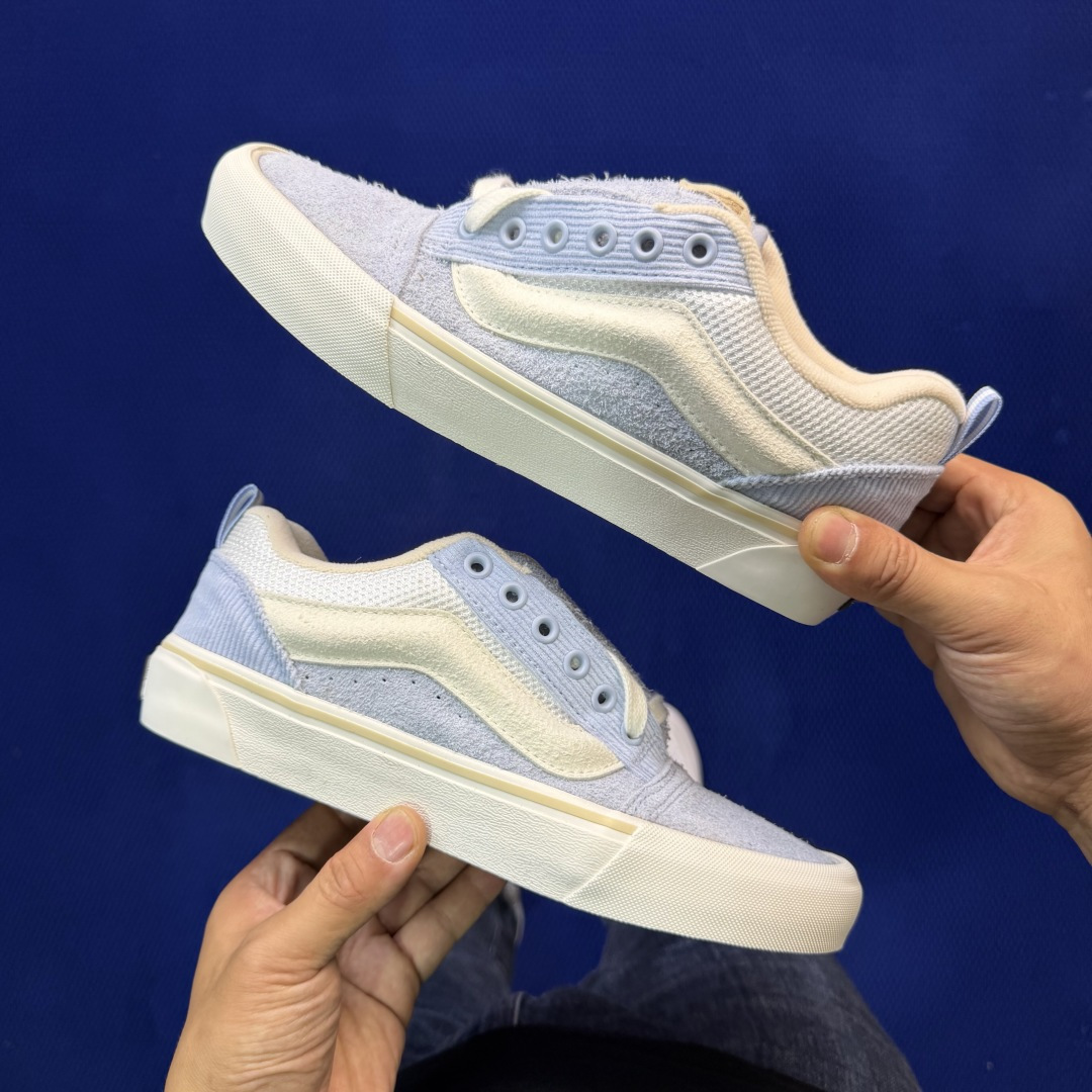 虎扑版！Vans Knu-Skool 低帮 KK11纯原级别外贸订单！万斯经典 硫化翻毛皮板鞋 粗宽立体