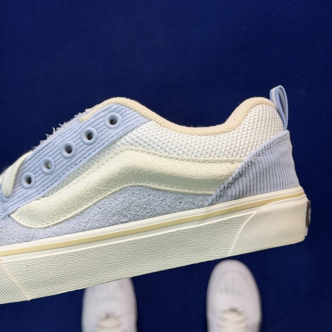 虎扑版！Vans Knu-Skool 低帮 KK11纯原级别外贸订单！万斯经典 硫化翻毛皮板鞋 粗宽立体