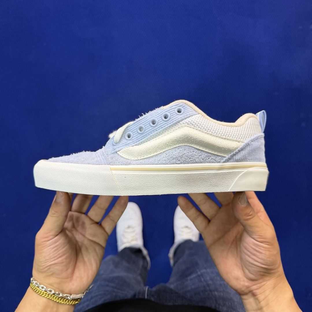 虎扑版！Vans Knu-Skool 低帮 KK11纯原级别外贸订单！万斯经典 硫化翻毛皮板鞋 粗宽立体