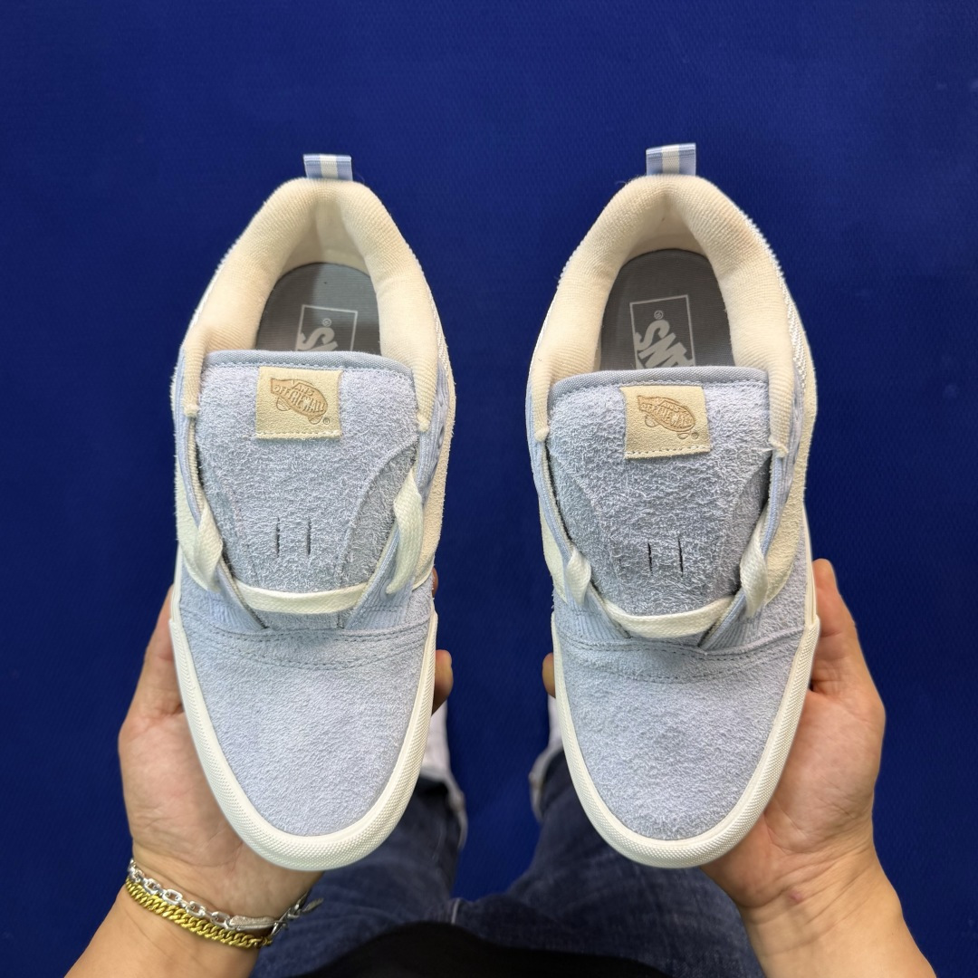虎扑版！Vans Knu-Skool 低帮 KK11纯原级别外贸订单！万斯经典 硫化翻毛皮板鞋 粗宽立体