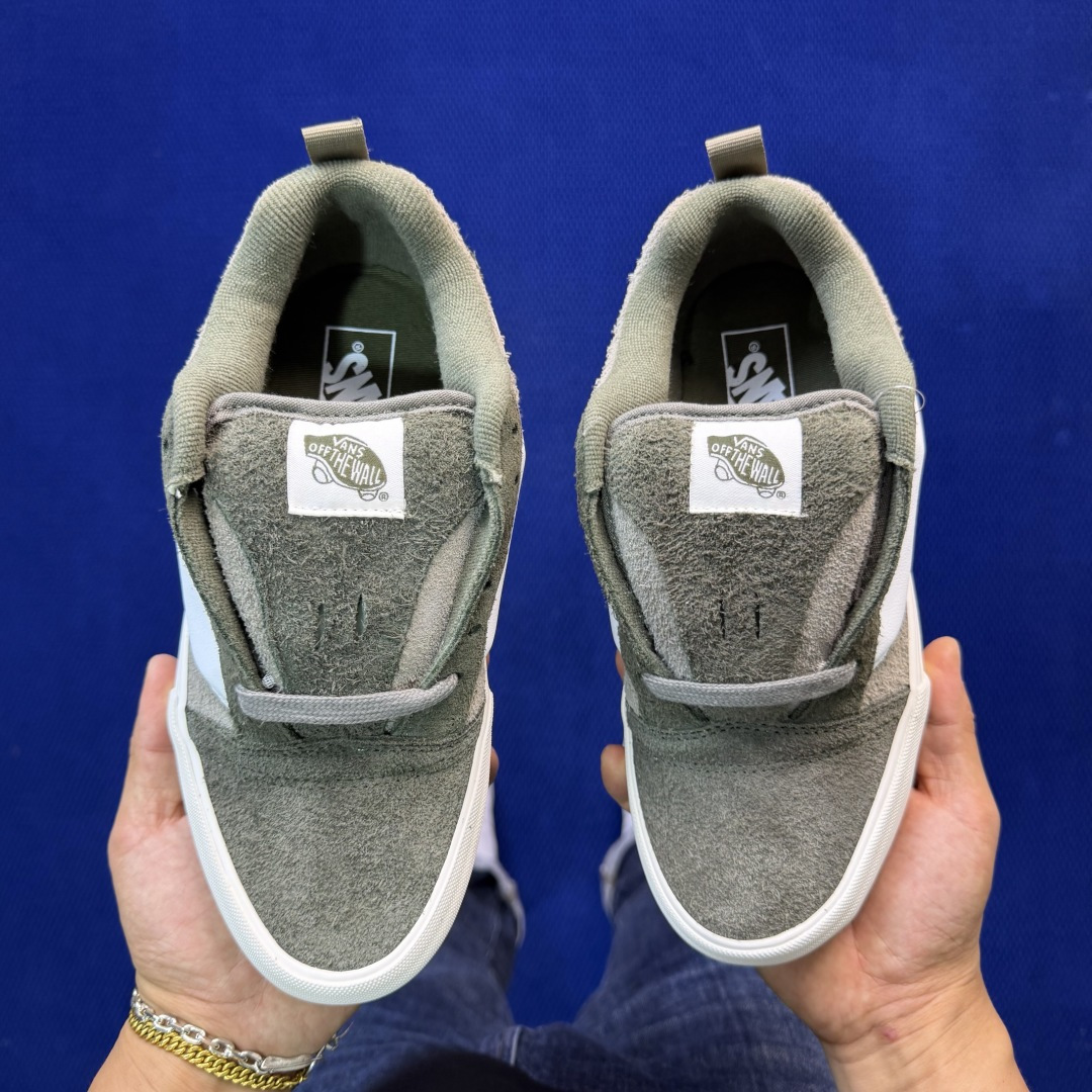 虎扑版！Vans Knu-Skool 低帮 KK46纯原级别外贸订单！万斯经典 硫化翻毛皮板鞋 粗宽立体