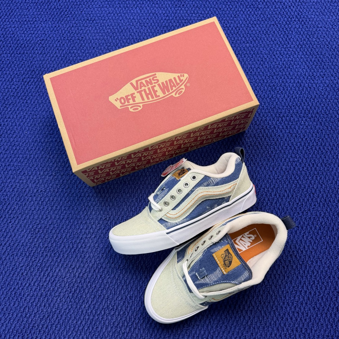 虎扑版！Vans Knu-Skool 低帮 KK33纯原级别外贸订单！万斯经典 硫化翻毛皮板鞋 粗宽立体