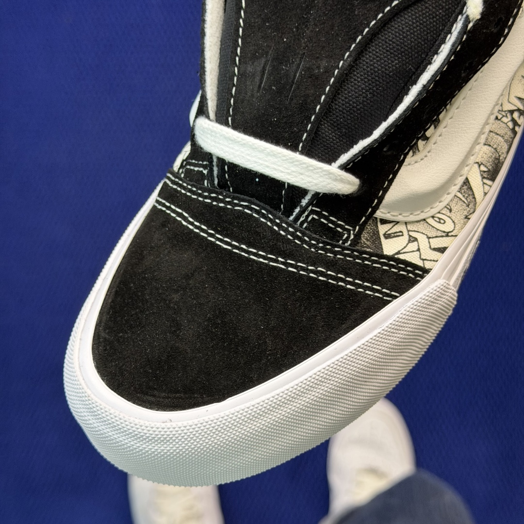 虎扑版！Vans Knu-Skool 低帮 KK53纯原级别外贸订单！万斯经典 硫化翻毛皮板鞋 粗宽立体
