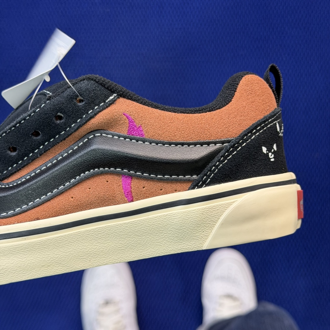 虎扑版！Vans Knu-Skool 低帮 KK43纯原级别外贸订单！万斯经典 硫化翻毛皮板鞋 粗宽立体