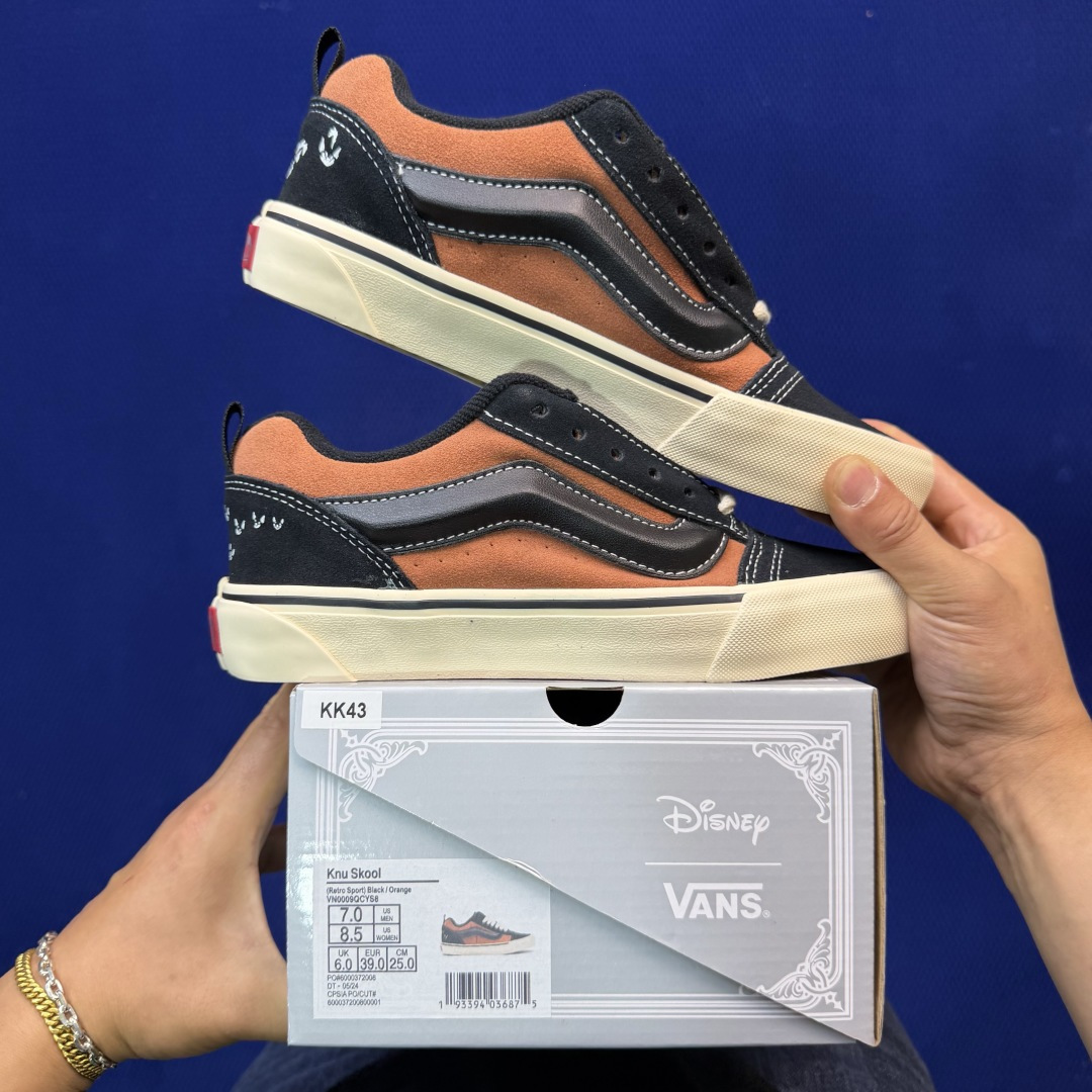 虎扑版！Vans Knu-Skool 低帮 KK43纯原级别外贸订单！万斯经典 硫化翻毛皮板鞋 粗宽立体