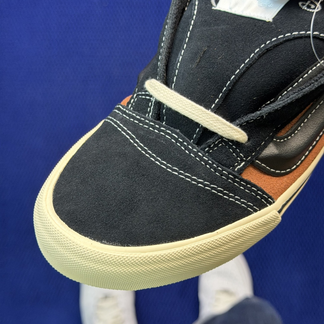 虎扑版！Vans Knu-Skool 低帮 KK43纯原级别外贸订单！万斯经典 硫化翻毛皮板鞋 粗宽立体