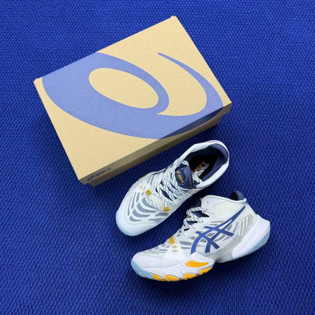 亚瑟士中帮排球🏐训练鞋！Asics Metarise 1.0树脂加工的网眼材料的鞋面结构为脚的运动提供了