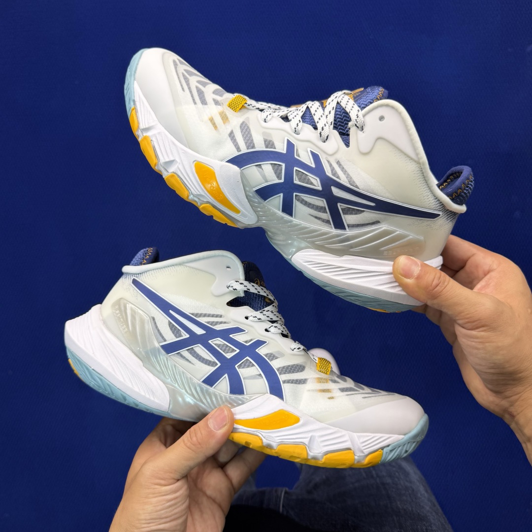 亚瑟士中帮排球🏐训练鞋！Asics Metarise 1.0树脂加工的网眼材料的鞋面结构为脚的运动提供了