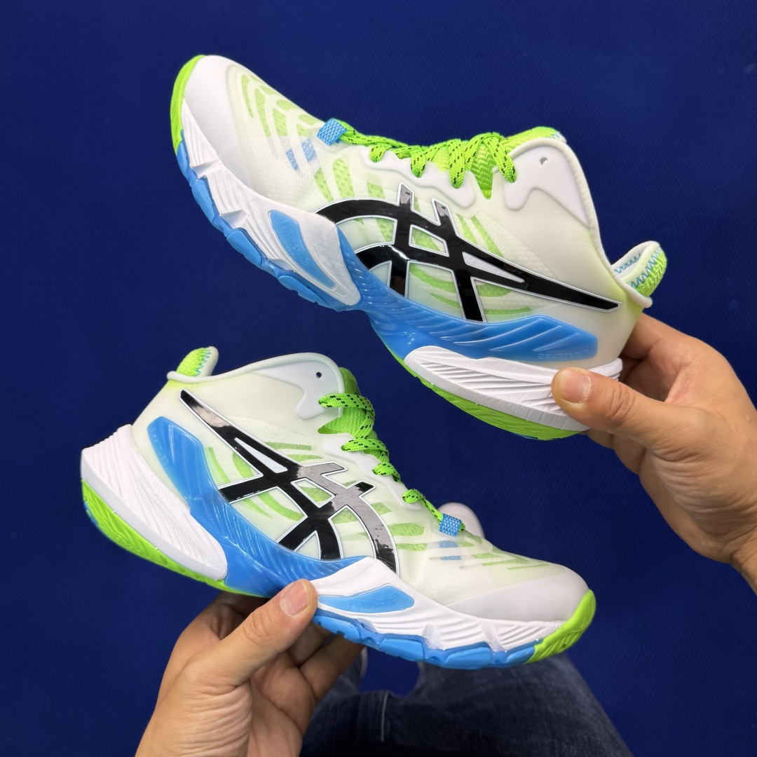 亚瑟士中帮排球🏐训练鞋！Asics Metarise 1.0树脂加工的网眼材料的鞋面结构为脚的运动提供了