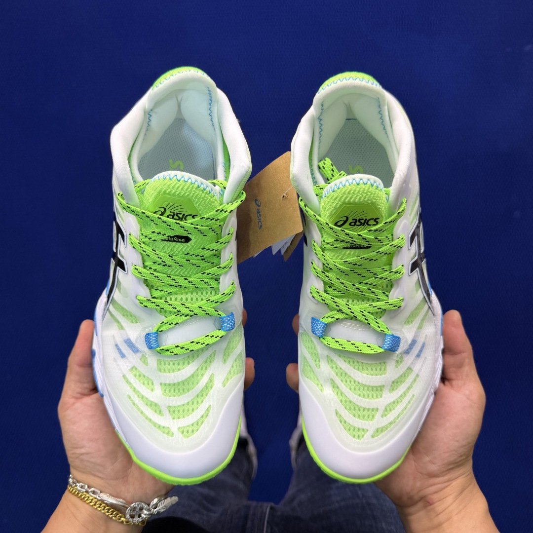 亚瑟士中帮排球🏐训练鞋！Asics Metarise 1.0树脂加工的网眼材料的鞋面结构为脚的运动提供了