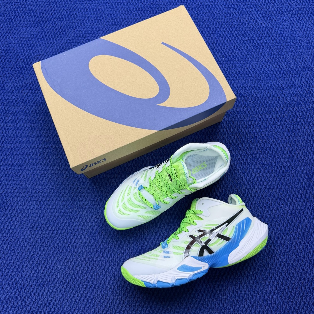 亚瑟士中帮排球🏐训练鞋！Asics Metarise 1.0树脂加工的网眼材料的鞋面结构为脚的运动提供了