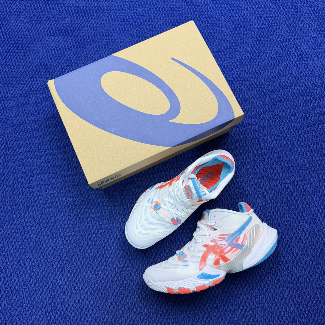 亚瑟士中帮排球🏐训练鞋！Asics Metarise 1.0树脂加工的网眼材料的鞋面结构为脚的运动提供了