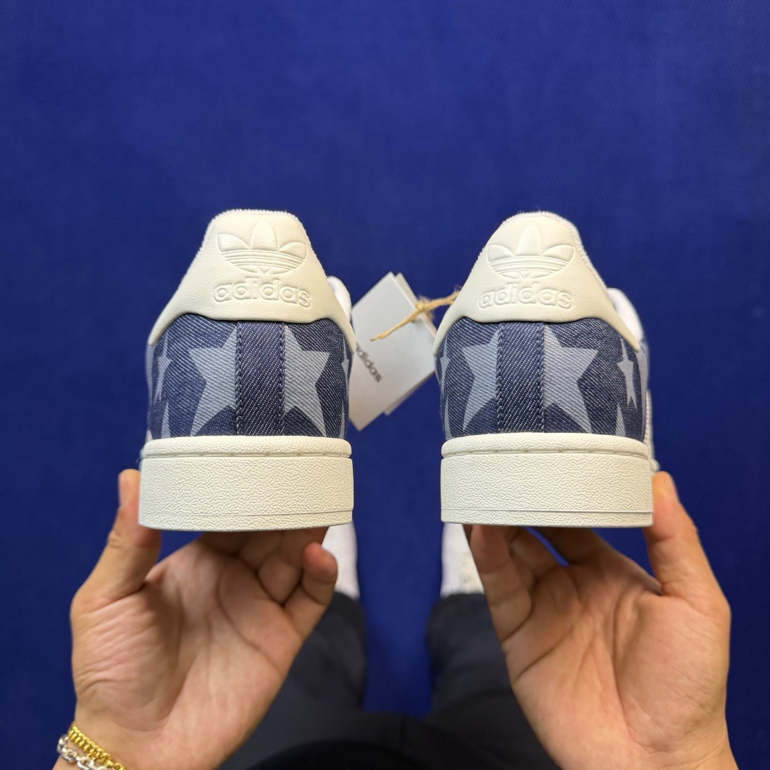 纯原订单！经典贝壳头 二代白标厚鞋舌adlidas originals Superstar 2 牛仔布星