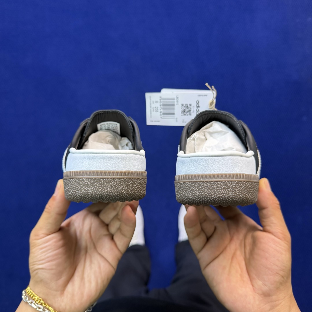 桑巴德训拖鞋一脚蹬 出货！adidas originals Samba OG MULE 包头拖鞋货号：L