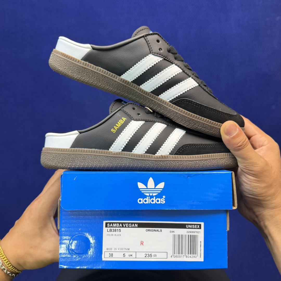 桑巴德训拖鞋一脚蹬 出货！adidas originals Samba OG MULE 包头拖鞋货号：L