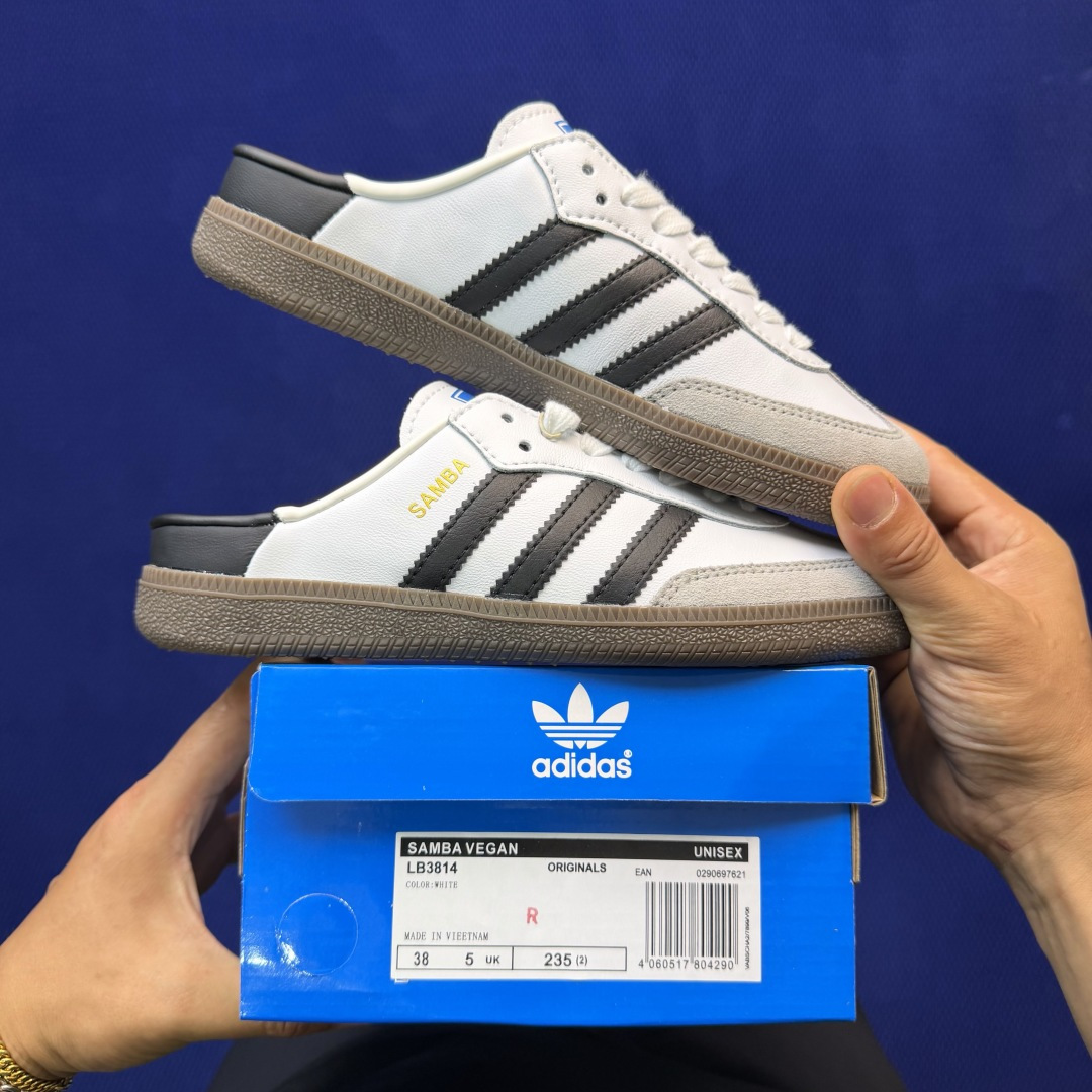 桑巴德训拖鞋一脚蹬 出货！adidas originals Samba OG MULE 包头拖鞋货号：L