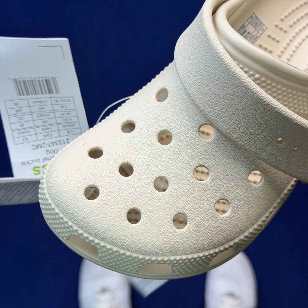 Crocs卡骆驰 洞洞鞋 金属扣明星-骨白原厂数据复模，双层注塑尺码：M4-M7 / 36-40M3=3