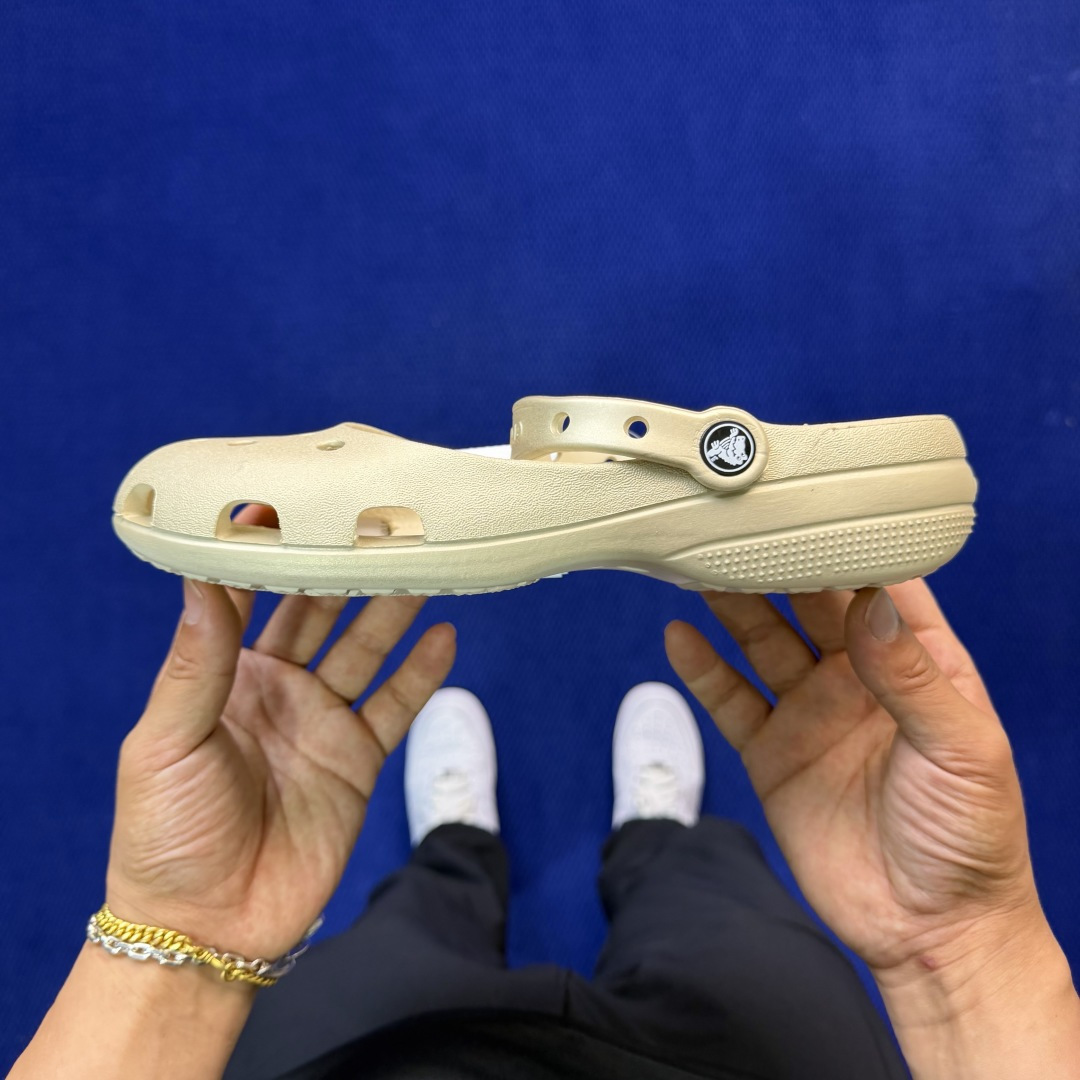 Crocs卡骆驰 洞洞鞋 芭蕾🩰-金色原厂数据复模，双层注塑尺码：M3-M7 / 34-40M3=34-