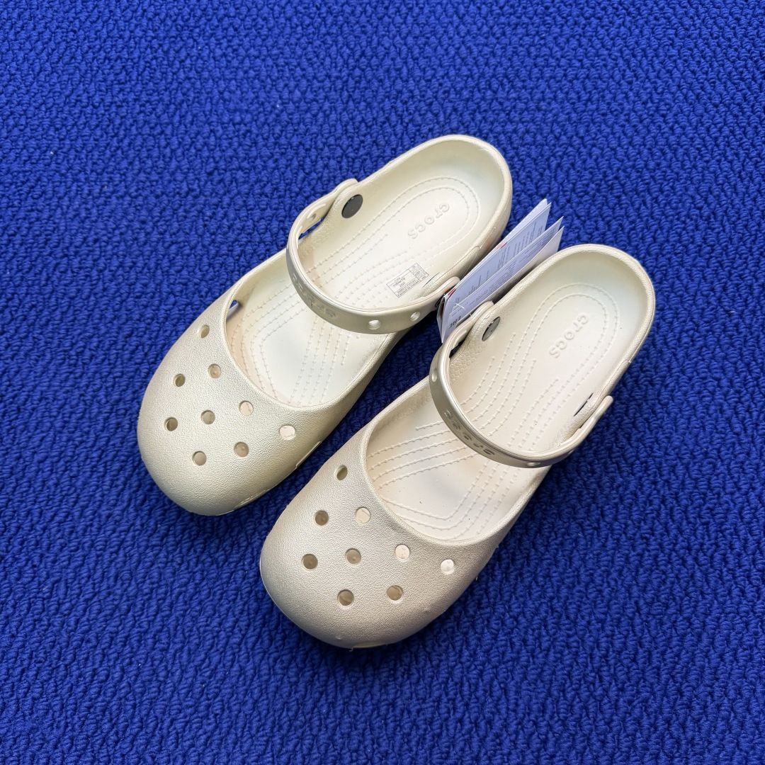 Crocs卡骆驰 洞洞鞋 芭蕾🩰-金色原厂数据复模，双层注塑尺码：M3-M7 / 34-40M3=34-