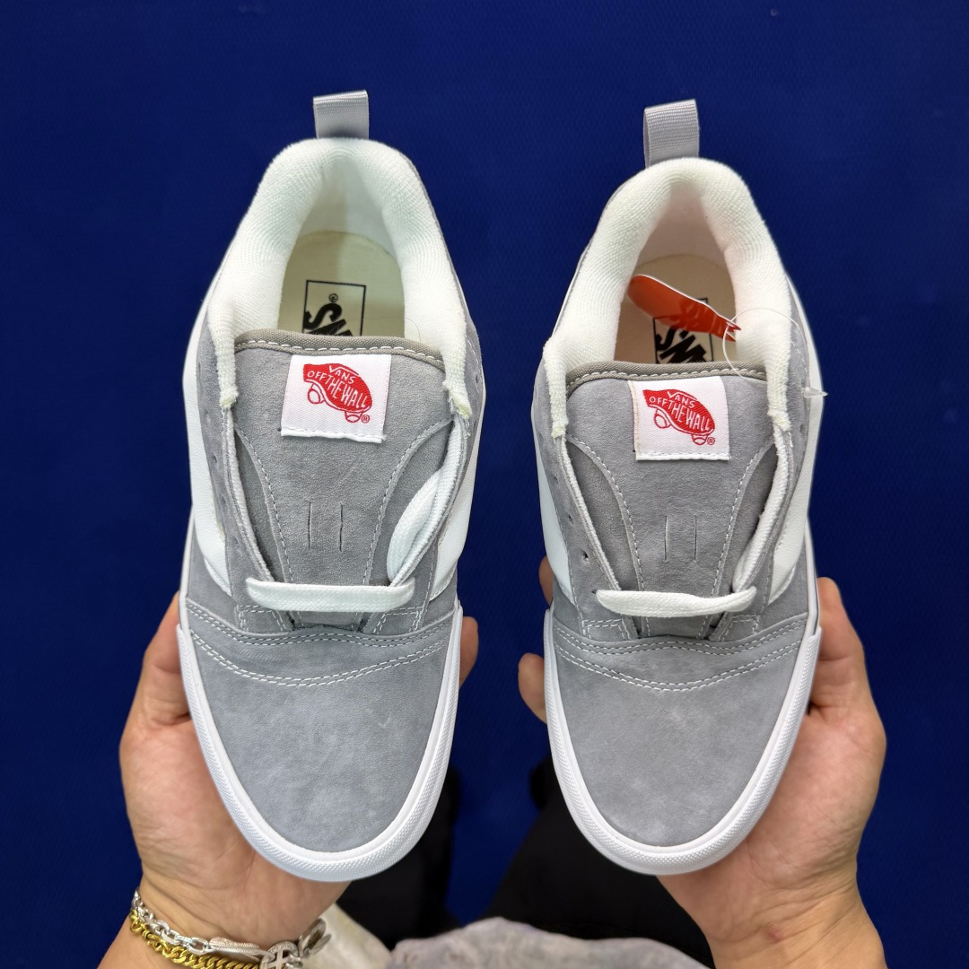 虎扑版！Vans Knu-Skool 低帮 KK28纯原级别外贸订单！万斯经典 硫化翻毛皮板鞋 粗宽立体