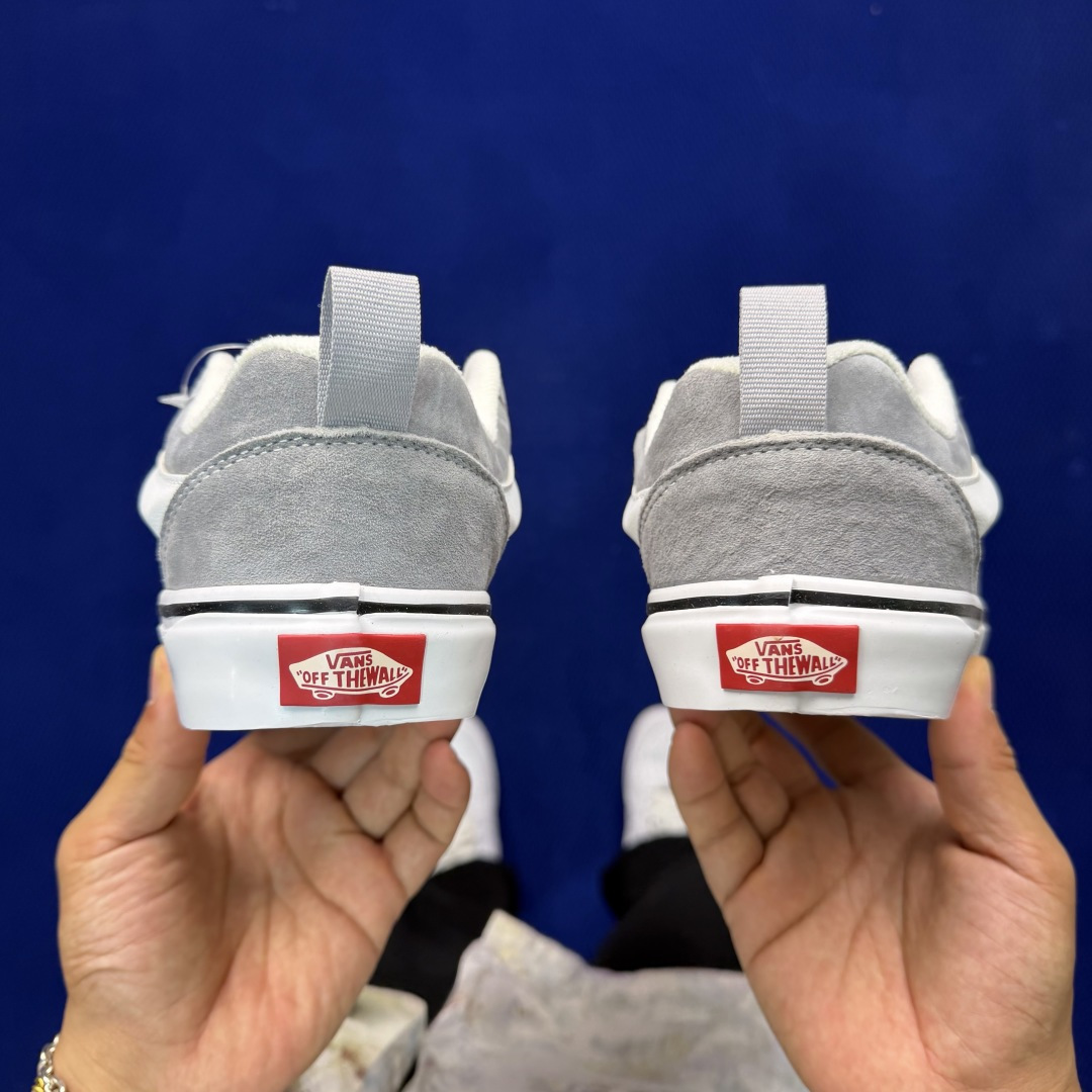 虎扑版！Vans Knu-Skool 低帮 KK28纯原级别外贸订单！万斯经典 硫化翻毛皮板鞋 粗宽立体