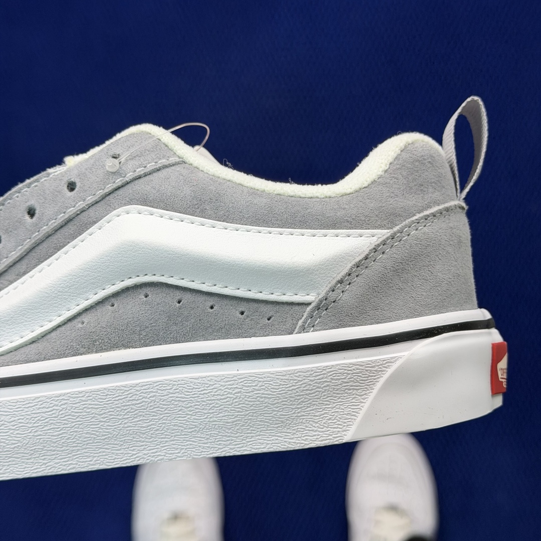 虎扑版！Vans Knu-Skool 低帮 KK28纯原级别外贸订单！万斯经典 硫化翻毛皮板鞋 粗宽立体