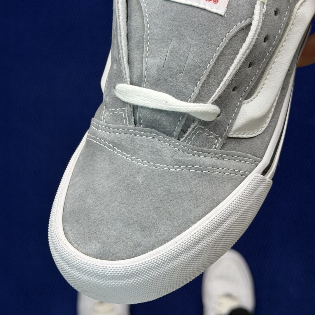 虎扑版！Vans Knu-Skool 低帮 KK28纯原级别外贸订单！万斯经典 硫化翻毛皮板鞋 粗宽立体