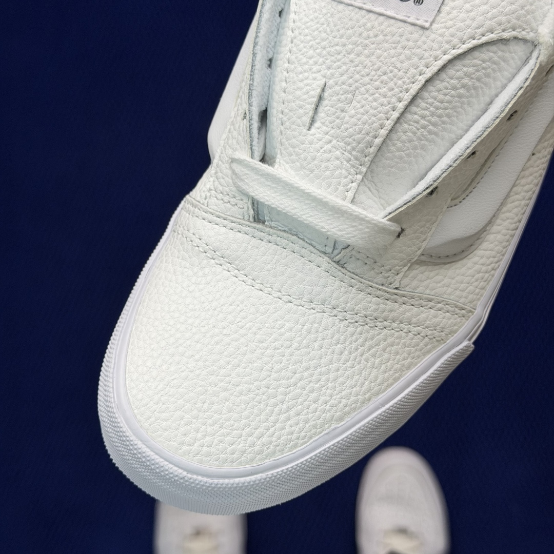 虎扑版！Vans Knu-Skool 低帮 KK24纯原级别外贸订单！万斯经典 硫化翻毛皮板鞋 粗宽立体